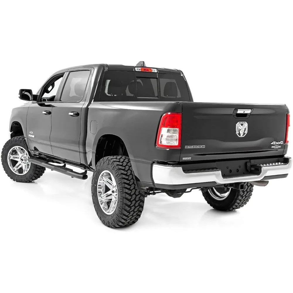 خطوات نيرف البيضاوية لـ Ram 1500 (2019-2025) 1500 TRX (2021-2024) Crew Cab - قضبان على طراز OEM مع خطوات جانبية مدمجة