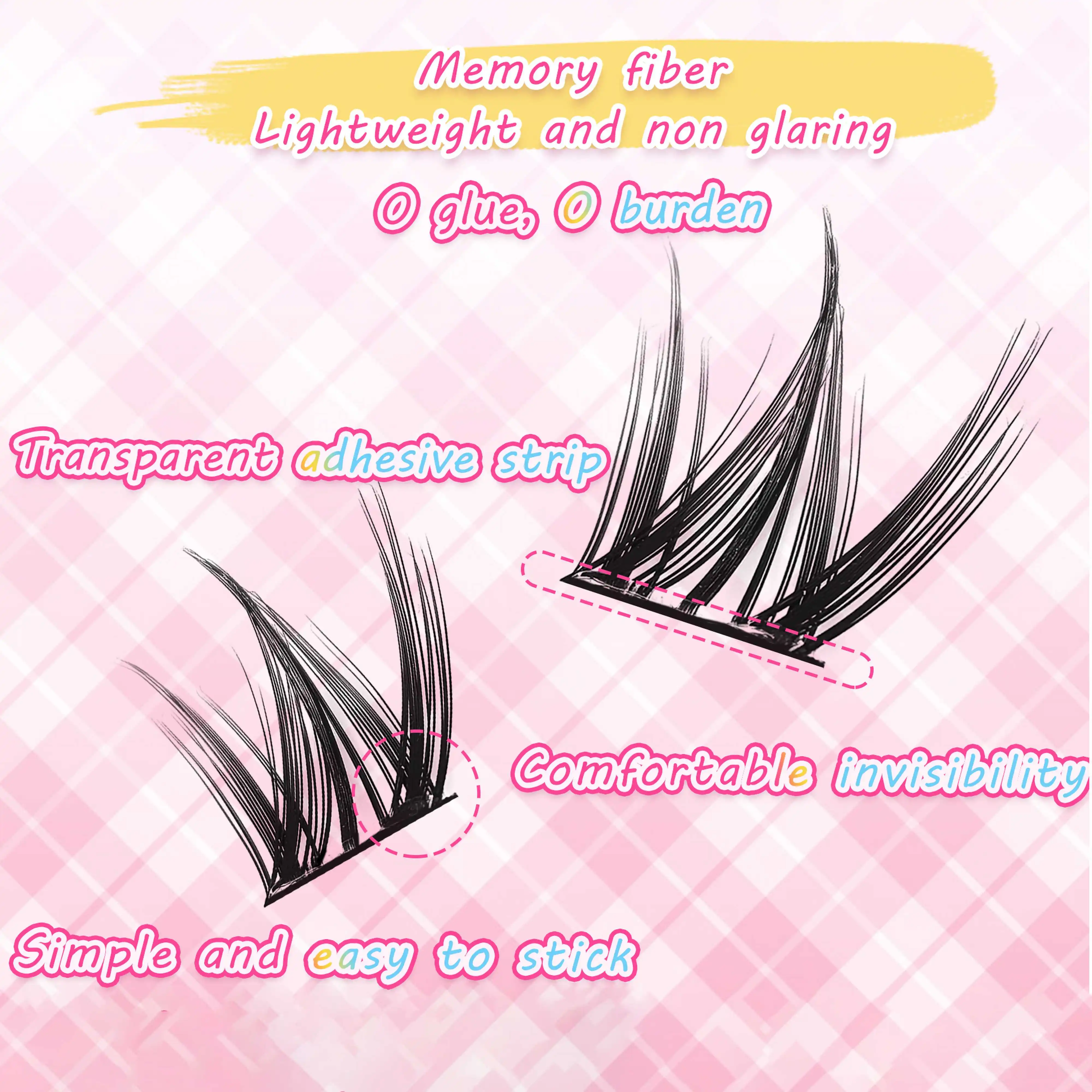 ชุดต่อขนตาปลอมสไตล์เกาหลี: 100 ช่อแบบติดเอง นุ่มเป็นพิเศษและดูเป็นธรรมชาติเพื่อการสวมใส่ทุกวันที่ไม่ยุ่งยาก!