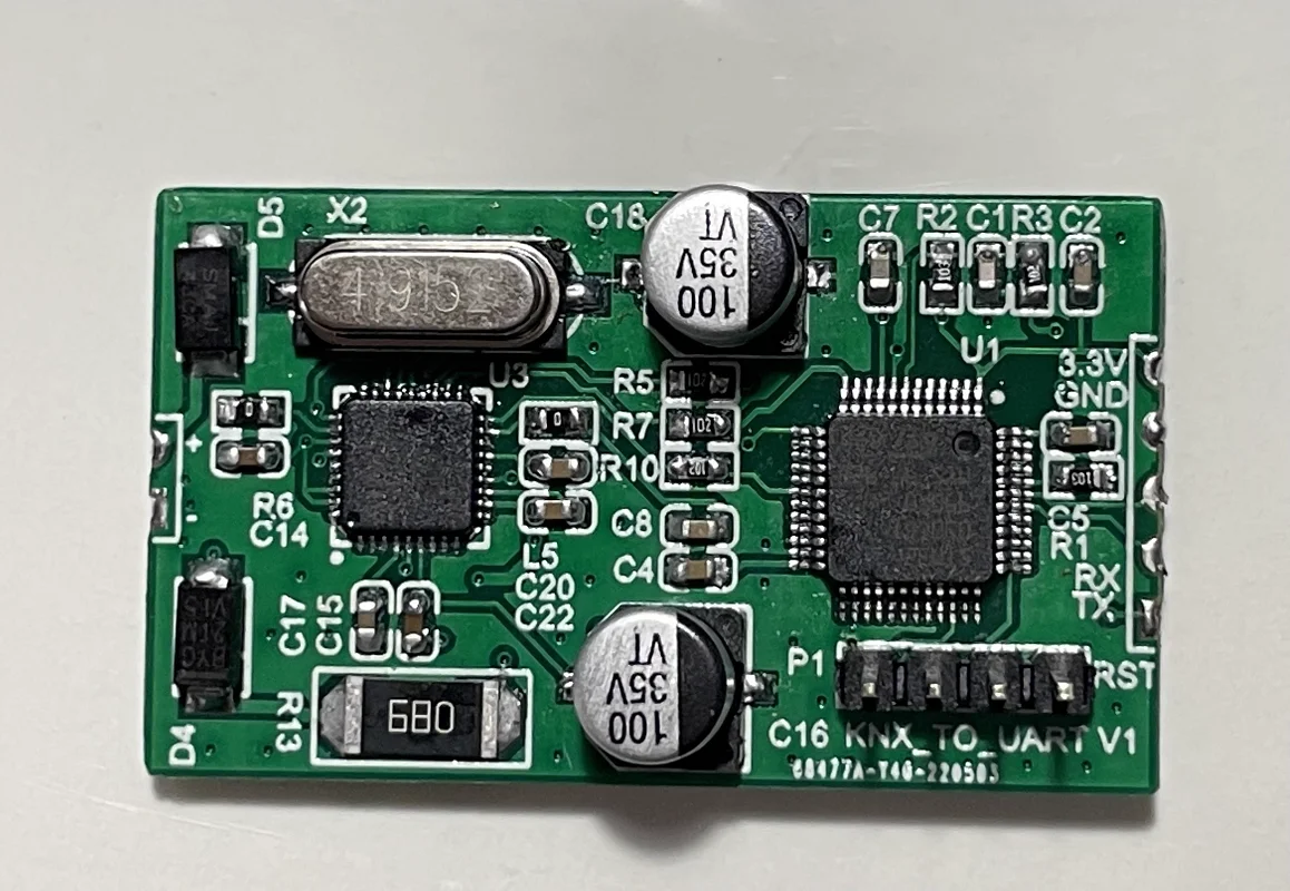 KNX to serial TTL module supports protocol customization