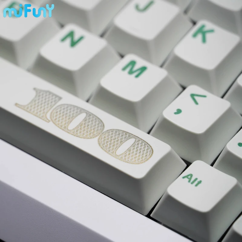 MiFuny Keycap Dollar Style PBT Thermal Sublimation Coating Technology Cherry Profile Key Cap for Mechanical Keyboard Accessories