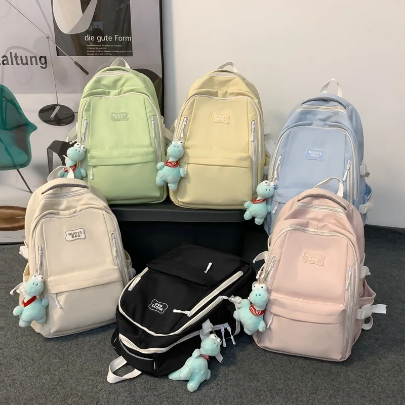 Ins neue kleine frische Schult asche Frauen koreanische Ausgabe einfache Schüler Rucksack vielseitige große Kapazität Rucksack