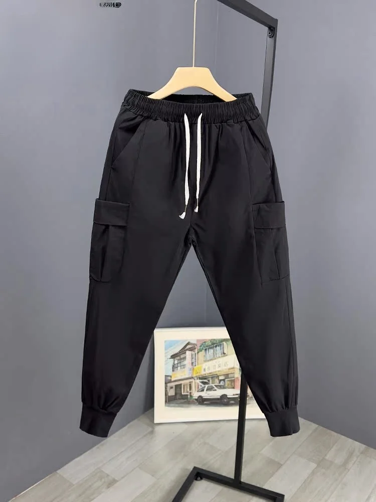 

Модные мужские рабочие брюки свободного кроя, осенние, в стиле Harlan, с множеством карманов, повседневные, свободные, эластичные, молодежные