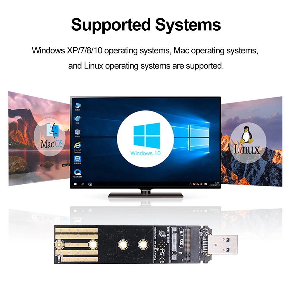 M.2 ke adaptor tipe-c USB M B Key M.2, konverter adaptor SSD SATA NGFF NVME Dual Protocol M2 ke USB 3.1 papan kartu Riser M.2 SSD
