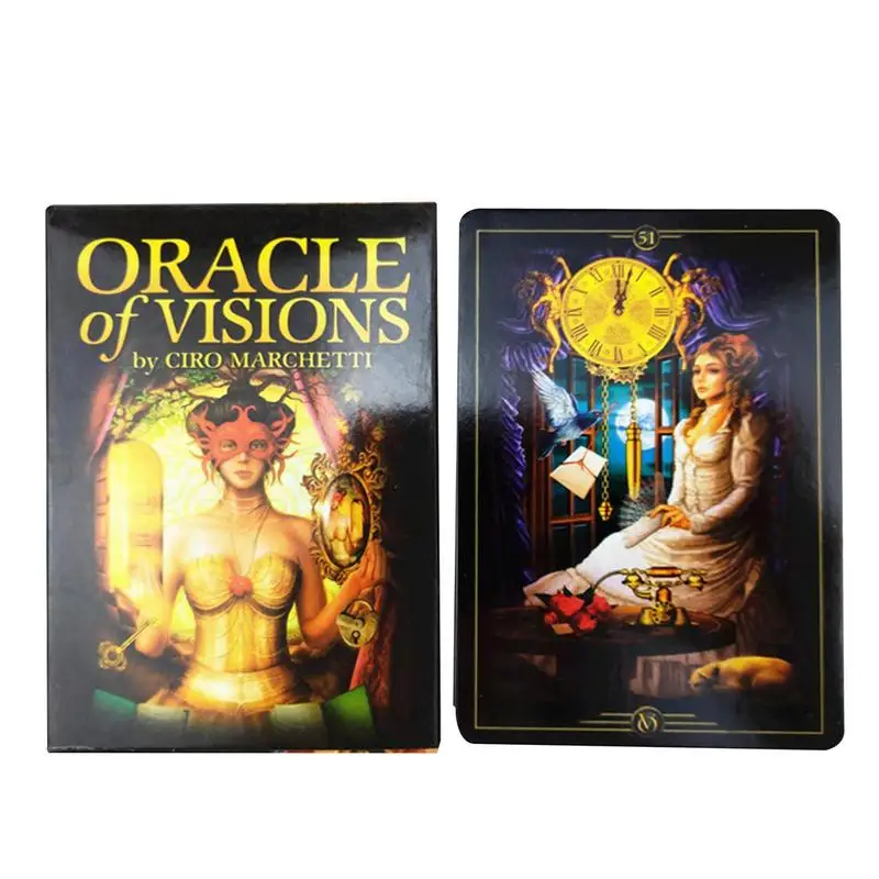 Visions Oracle Tarot Cards Deck English 52pcs Tarot Board Games Divination Fate Home Family Entertainment Games