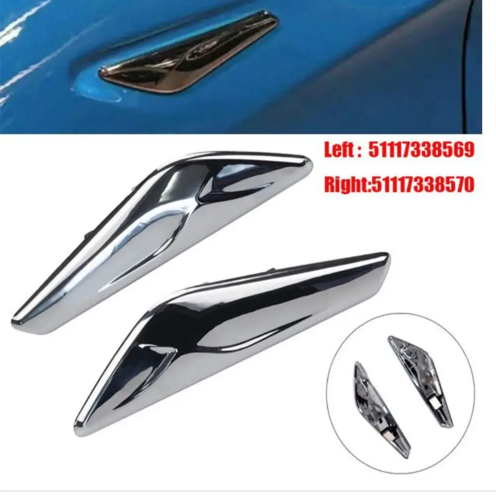 Left or Right Fender Side Marker Two Sides 1 PCS Front Mudguard for BMW X3/X4/F25/F26 51117338569 51117338570