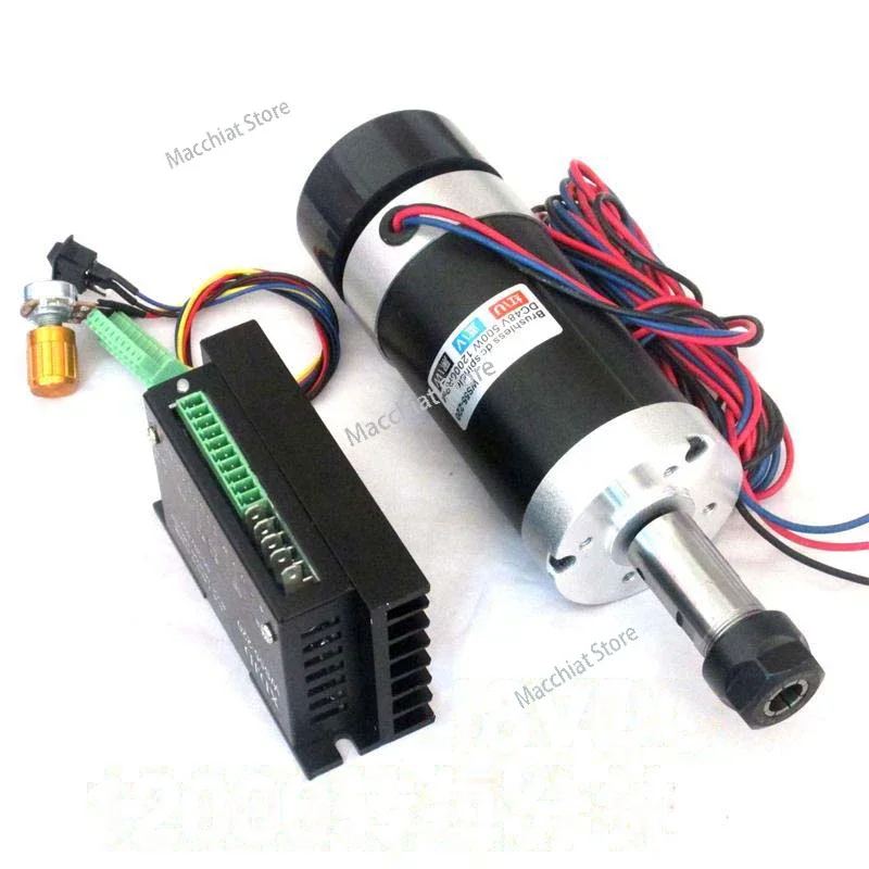 PCB Brushless Spindle Motor 48VDC 12000rpm WS55-220 With Special Controller  ER16 Engraving Machine DIY 