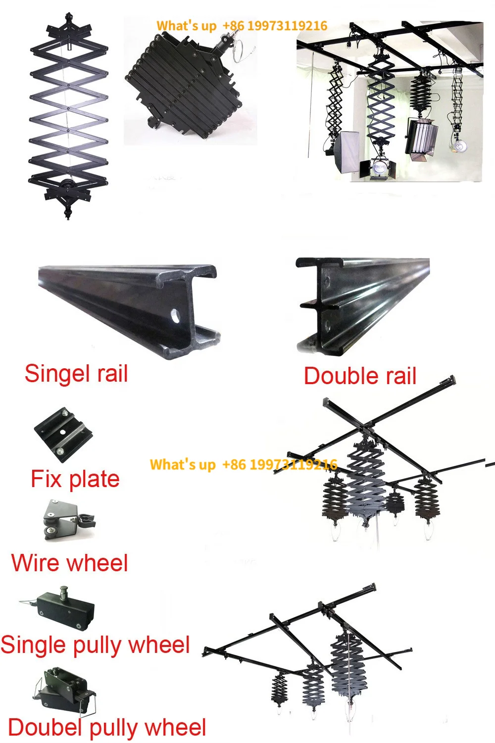 2026 Oem Manufacturing 4 Pantograph Studio Usage Lights Sky Ceiling Rail Track for Lighting System