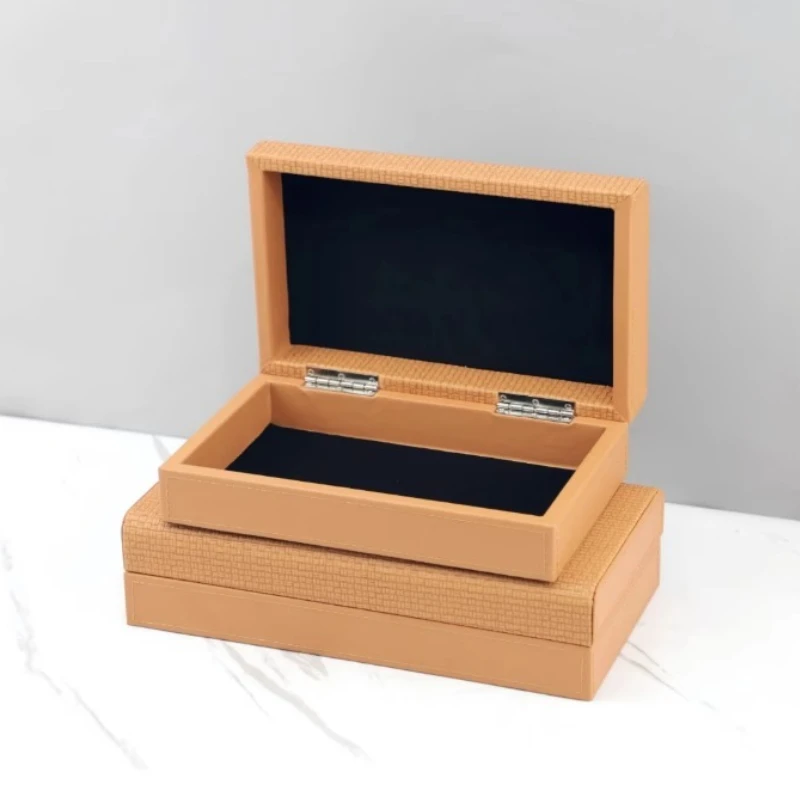

Leather Jewelry Organizer Box Retro Bracelet Ring Storage Boxes Portable Necklace Jewellery Case Desktop Earrings Trinket Cases