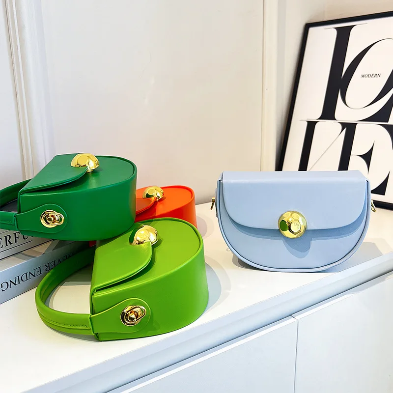 

New Women's Fashion Simplicity Versatile Handheld Small Square Bag Casual Solid Color Commuting Single Shoulder Crossbody Bags