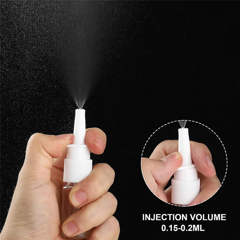 20Pcs 비강 스프레이 병, 10ML 명확한 작은 빈 코 스프레이 병 여행을위한 재사용 가능한 미세 안개 분무기, 뜨거운