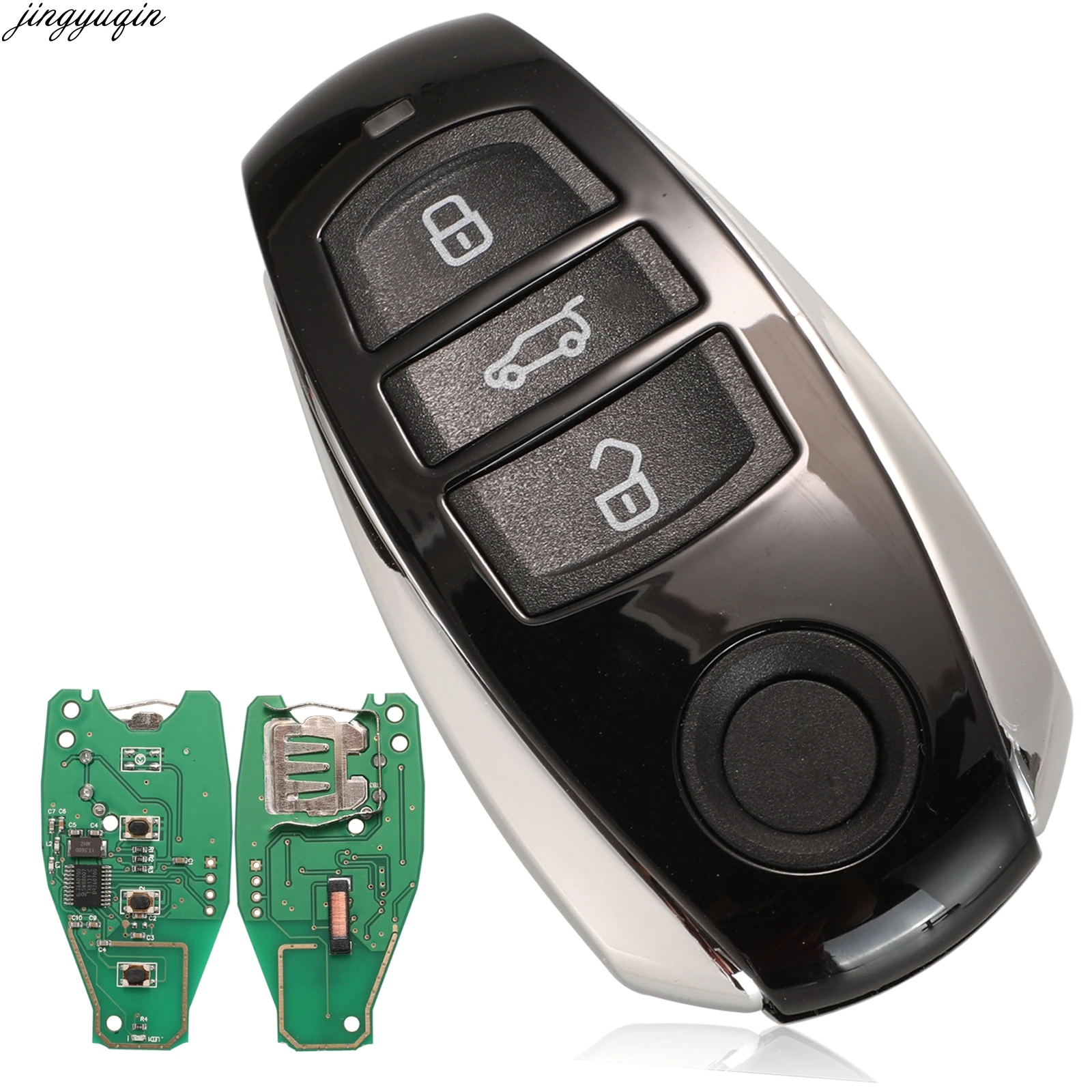 Jingyuqin Remote Control Car Key 315/433/868Mhz PCF7945AC Chip For VW Volkswagen Touareg 2010-2014 Hitag CVGA Smart Fob 3/4 BTNS