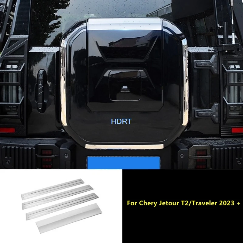 

Для Chery Jetour T2/Traveler 2023 + стиль автомобиля, задняя крышка багажника, запасная шина, отделка задних ворот с логотипом, аксессуары, внешняя наклейка