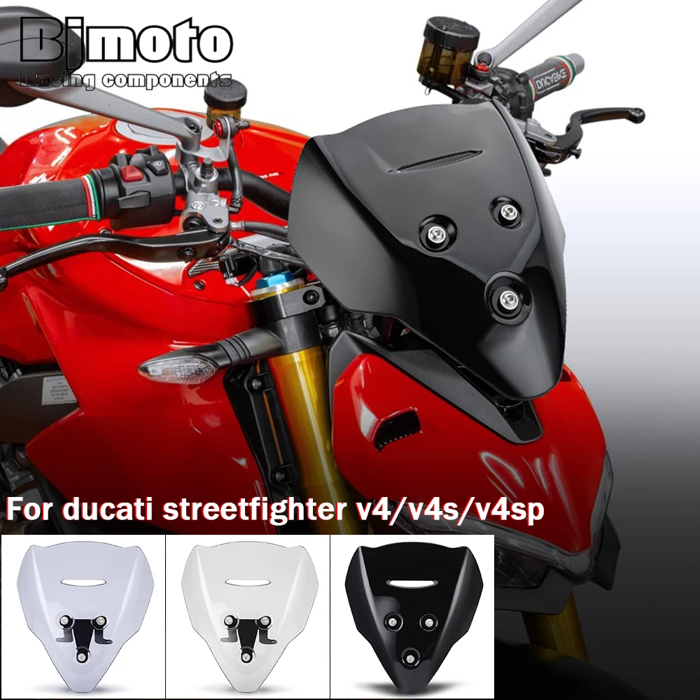 Front Screen Wind Shield For Ducati Streetfighter V4 V4S V4SP 2020 2021 2022 2023 V 4 S SP Windshield Windscreen Air Deflector