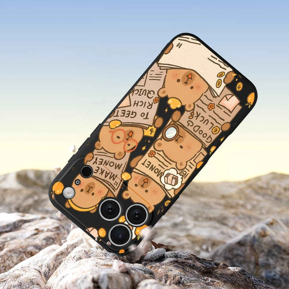 حافظة لهاتف آيفون 17 برو ماكس 17 إير 16 15 14 13 12 11 برو ماكس XS Max7 8 Plus 16e 16 Plus غطاء من البولي يوريثان الحراري