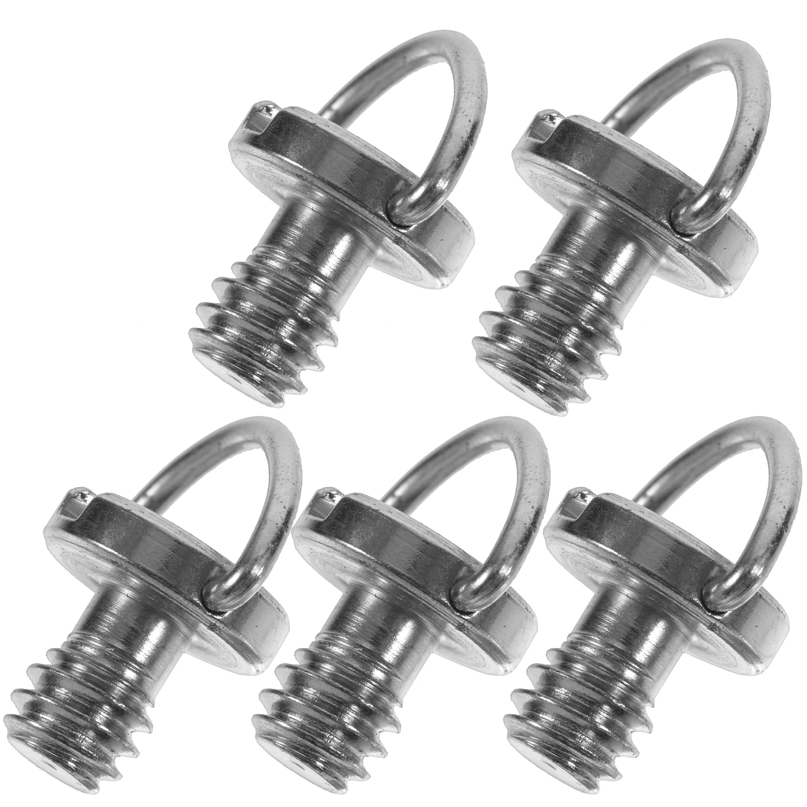 

5pcs Camera Fixing Screw 1/4 Inch D Ring Tripod Mount Accessories Iron Nickel Plated Screw Set For Studio Photography Camera