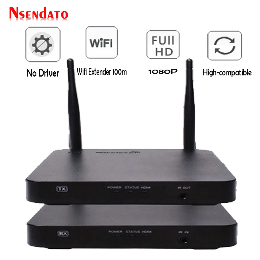 100M Wireless HDMI Extender 2.4GHz/5GHz 1080P Wifi HDMI Audio Video Sender Transmitter Receiver With IR For HDCP1.4 HDTV Monitor