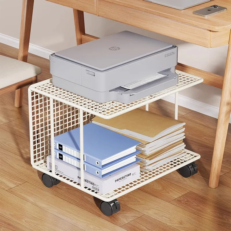 Double-Layer Desktop Storage Rack Multifunctional Office Copier Shelf Small Printer Racks for Host