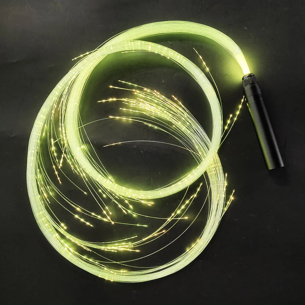 

RGB LED Fiber Optic Dance Whip for Girls Women Glow in Dark Rechargeable Battery Light up Party Festival EDM Halloween Christmas