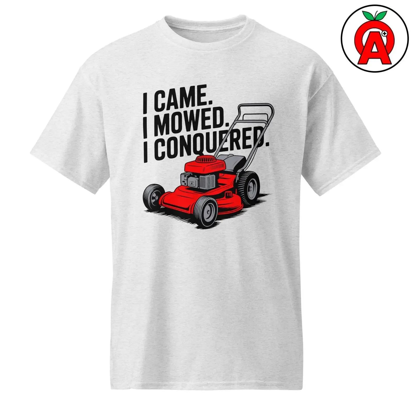 T-shirt I Came Mowed Conquered pour homme, coupe classique, graphique vintage délavé, doux et confortable, pour la tonte de la pelouse et les travaux de jardinage