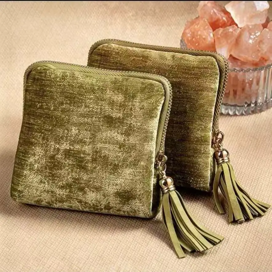 New Multi-layered Jewelry Pouch Elegant  Refined Accessories Storage Bag With Zipper Velvet Lining  Bracelets Necklaces Beads