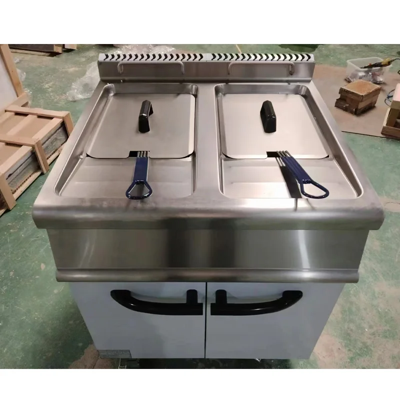 Gold Seller Restaurant Deep Fryer with Wheel Canton Fair Hot Sale Commercial Standing Henny Penny Deep Fryer with 2 Burn