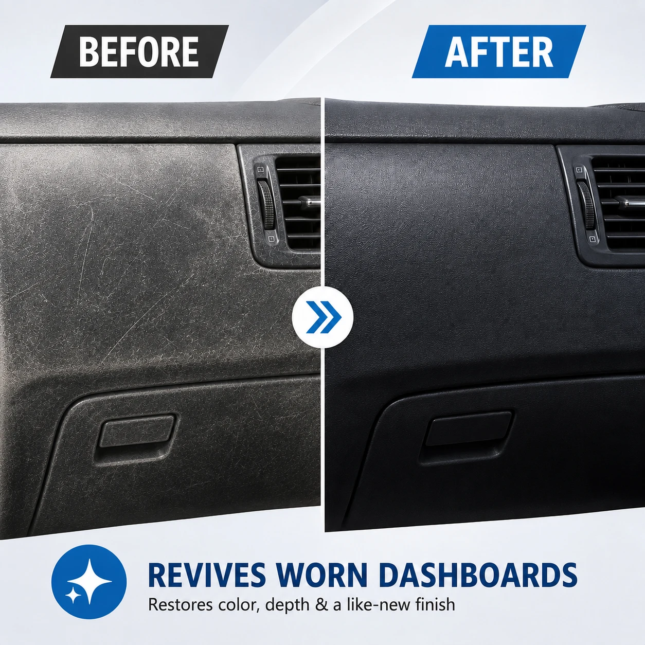 Car interior scratch repair wax, designed to repair minor holes and scratches suitable for use on plastic and leather surfaces