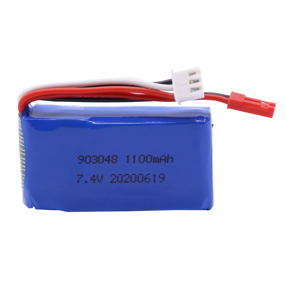 高品質Battery7.4V 1100mah 903048リポバッテリーjstプラグwltoys V353 A949 A959 A969 A979 k929 rcドローン車ボート7.4v