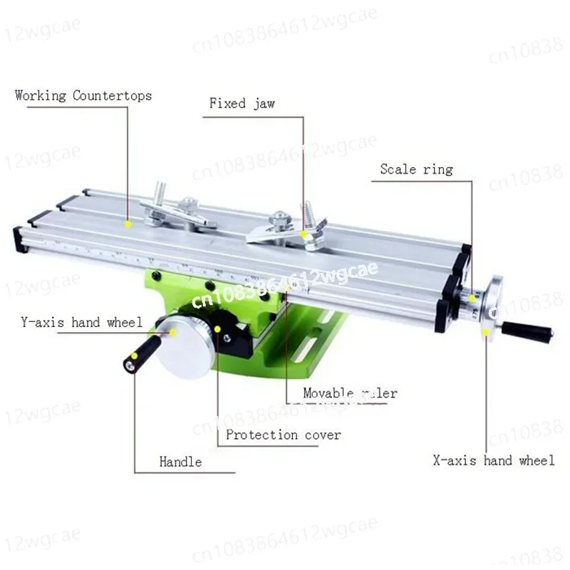 Mini Multifunctional Cross Working Table/ Slide Table Support for Drilling Milling Machine Bench Drill Stent Tools 1PC