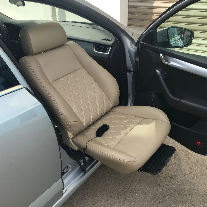 Car Electric Programmable Adjustable Leather Swivel Seat Car Rotating Lifting Seat for the Disabled Old People Capacity 150kg