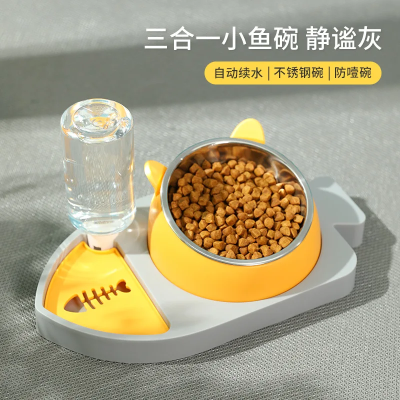 

New feeding and drinking water dispenser, non wet mouth automatic refilling, cat bowl, dog basin, water dispenser, dog bowl