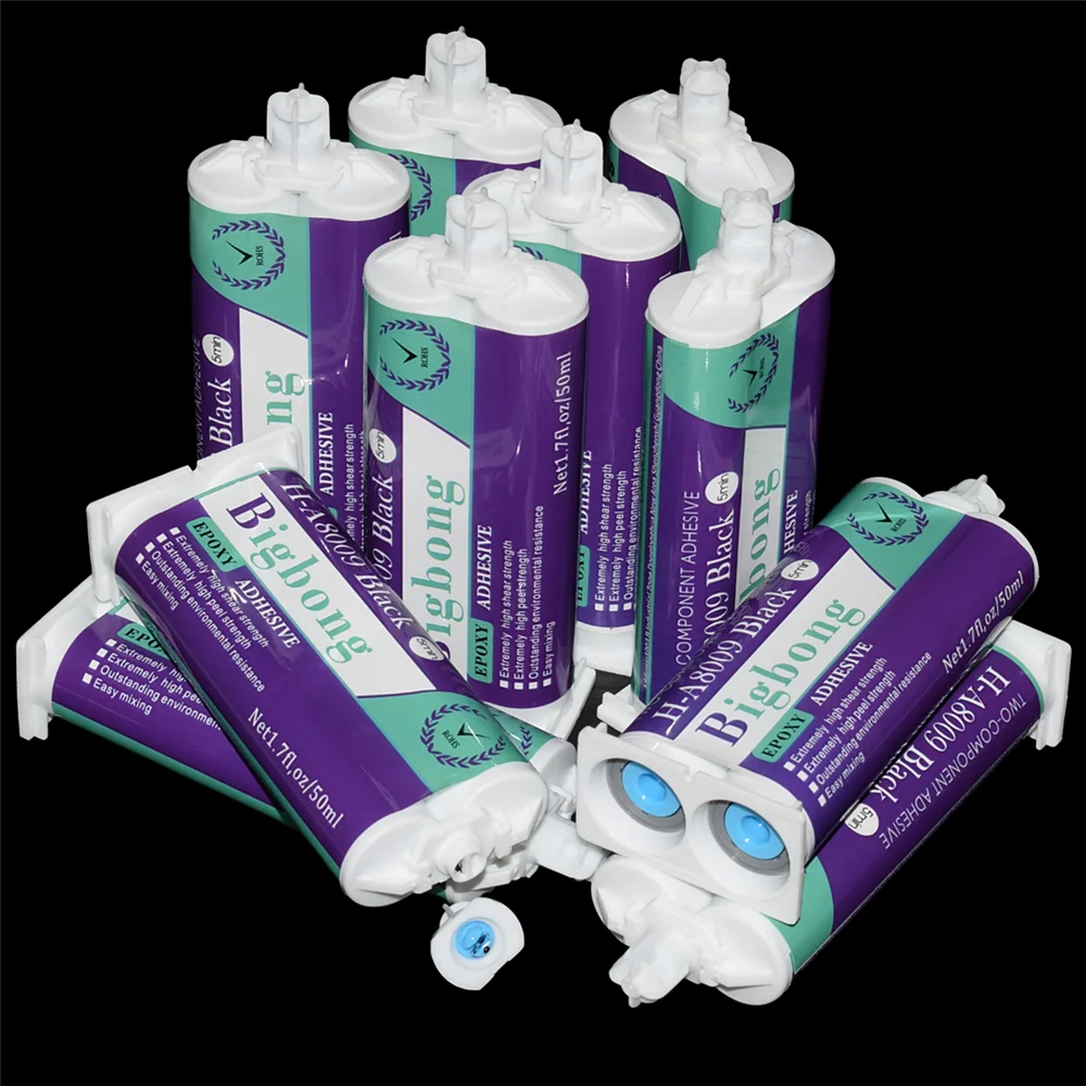 

1pc/10pcs 50ml Black Epoxy Resin Caulk Adhesives 1:1 AB Glues Strong Structural Glue for Bonding Metal Glass Plastics Wood Stone
