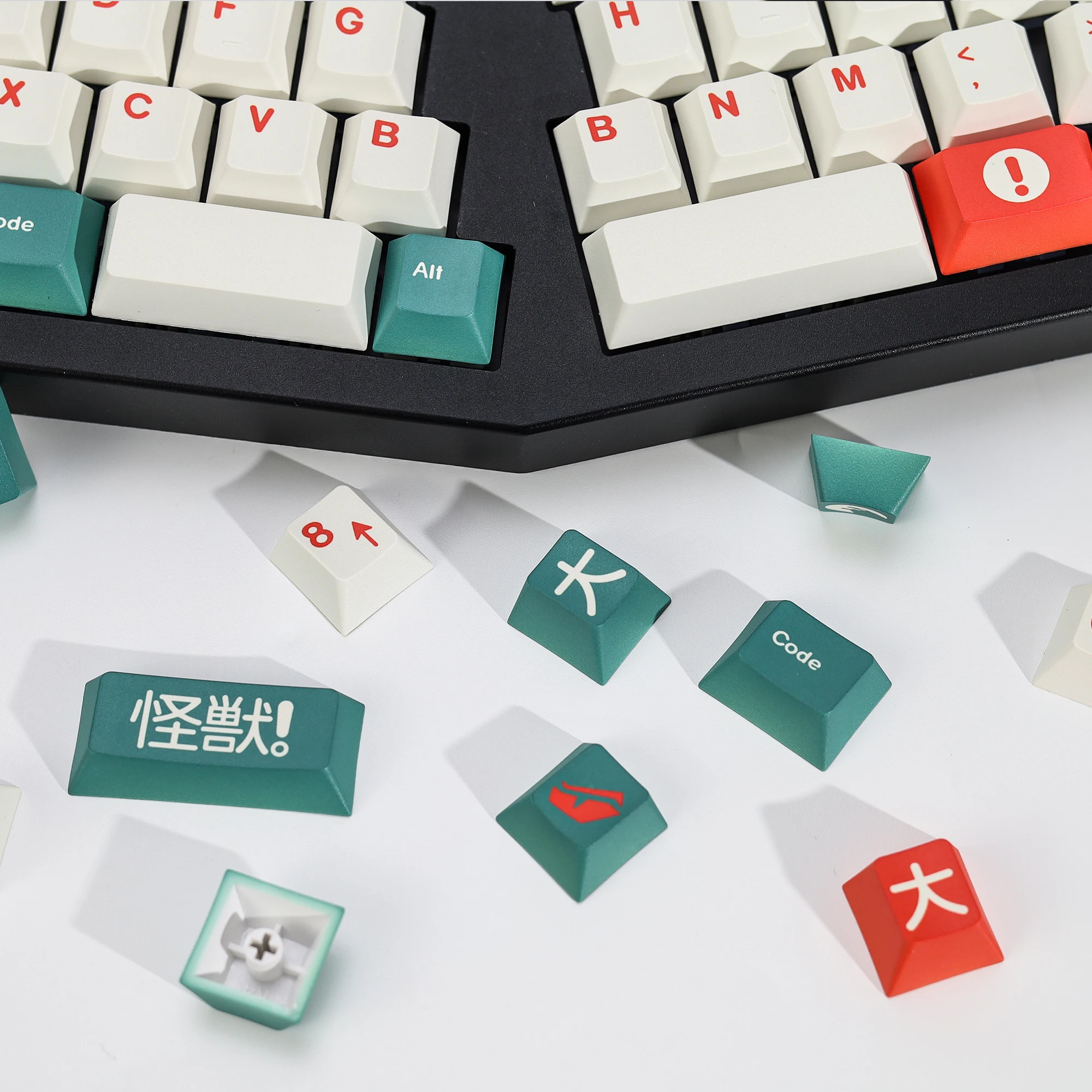 KBDiy Clone GMK Keycaps Retro GMK Kaiju Cherry Profile PBT ISO Tastenkappen für MX Magnetische Schalter 60 Gaming Mechanische Tastatur KIT – Detail 4