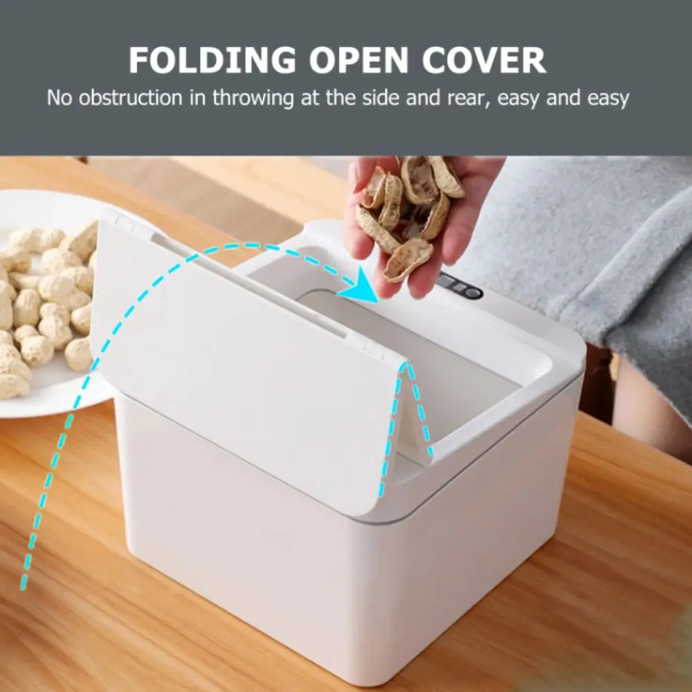

With Lid Electric Sensor Trash Can Desktop Design 4L Storage Automatic Garbage Bin Automatic Sensor Portable Design