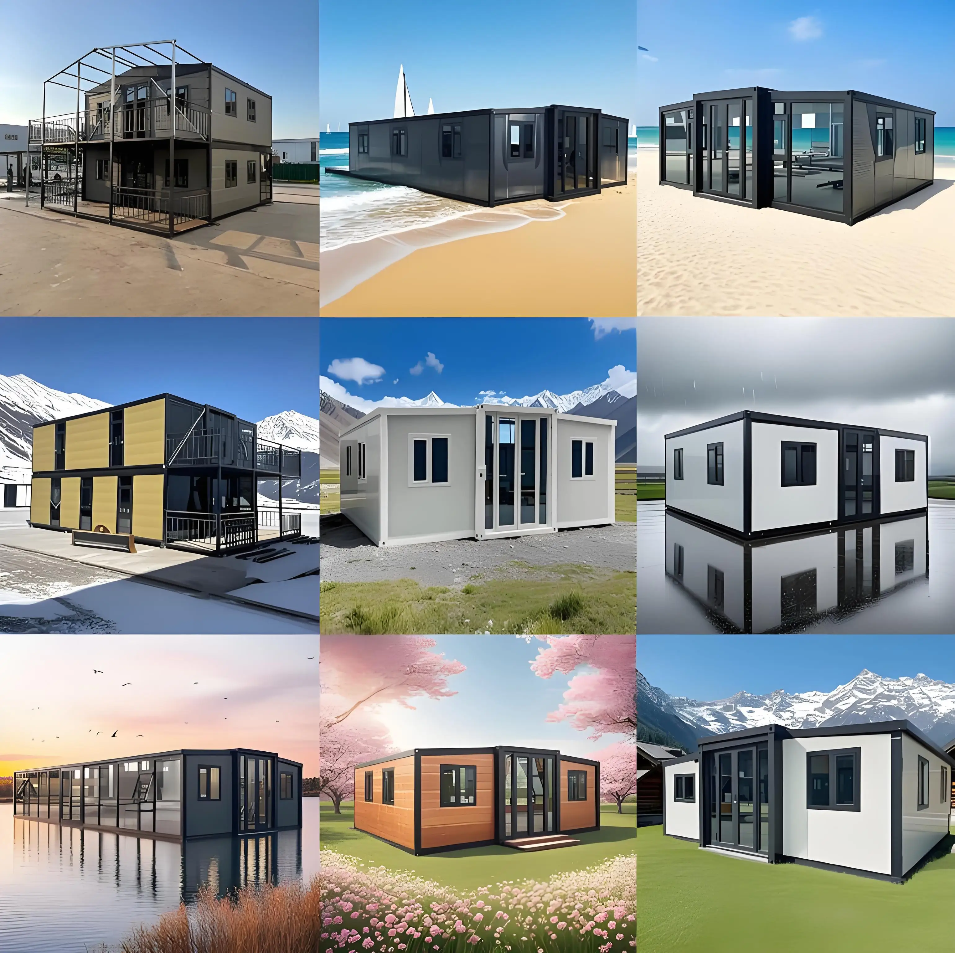 Customized Color 20ft 40ft Container Expandable Prefabricated House With Kitchen Villa Prefab Modern Mobile Home Casa Contenedor