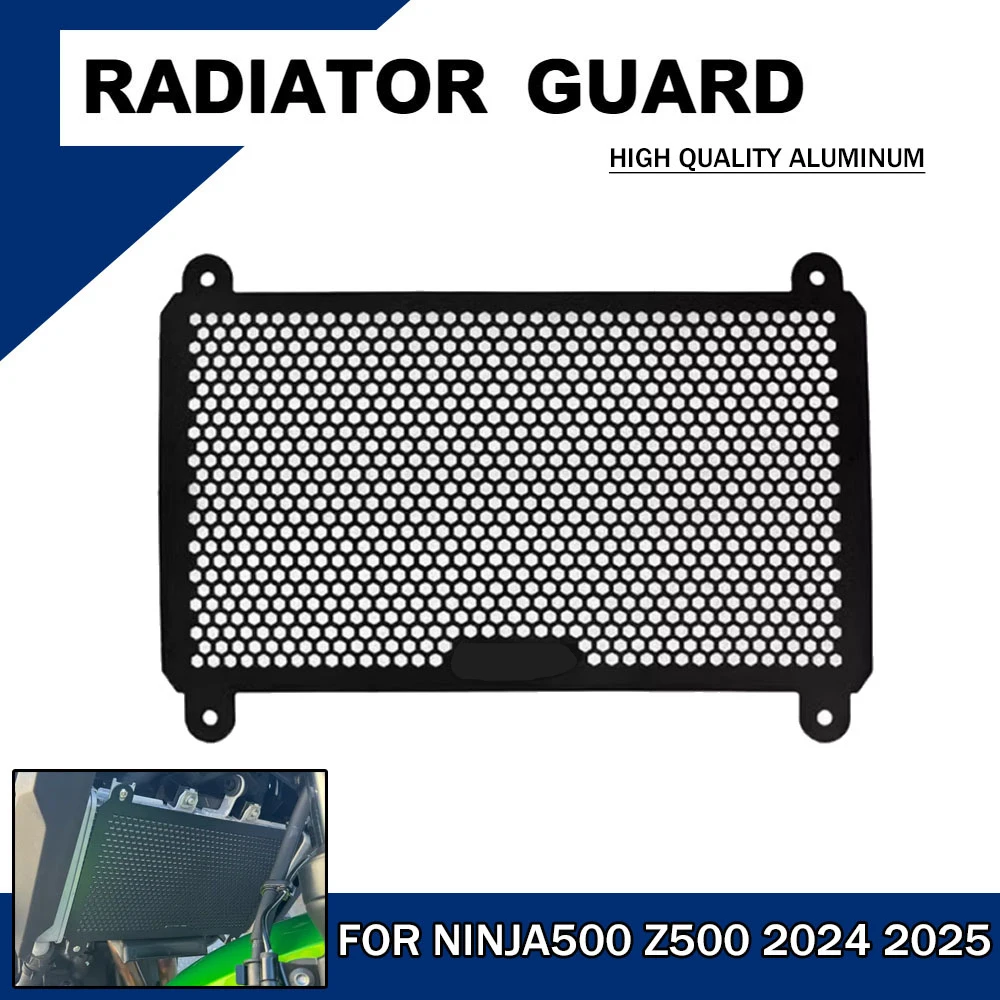 For NINJA500 Motorcycle Aluminum Radiator Guard For Z500 For Ninja 500 2024 2025 Water Tank Protective Grille Cover Protection