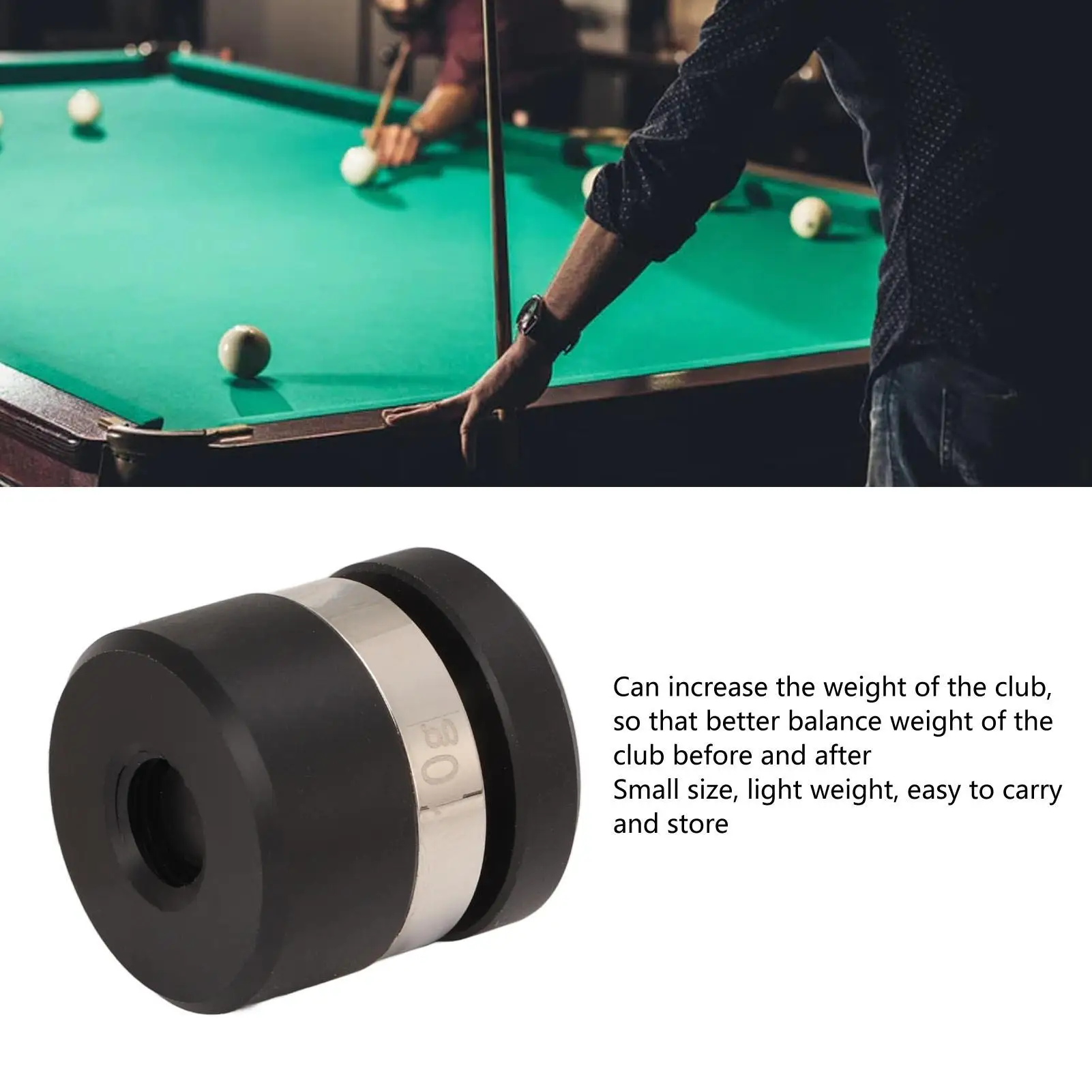 5/16 14  Protectors for Pool for cue - Rust- Stainless  Balance Weight Ring, Compact Design for cue Sports