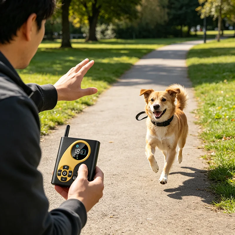 Electronic Dog Trainer Bark Collar Waterproof Charging Remote Control Pet Collar Trainings Long-distance Smart Trainer Supplies