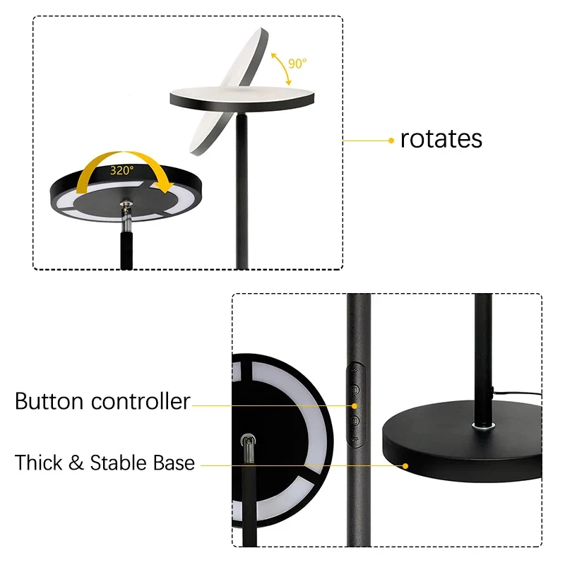 Imagem -04 - Rgb Atmosfera Led Floor Lamp Corner Night Light Iluminação Interior Regulável para Quarto Sala de Estar Decor Botão App Controle Remoto 169cm