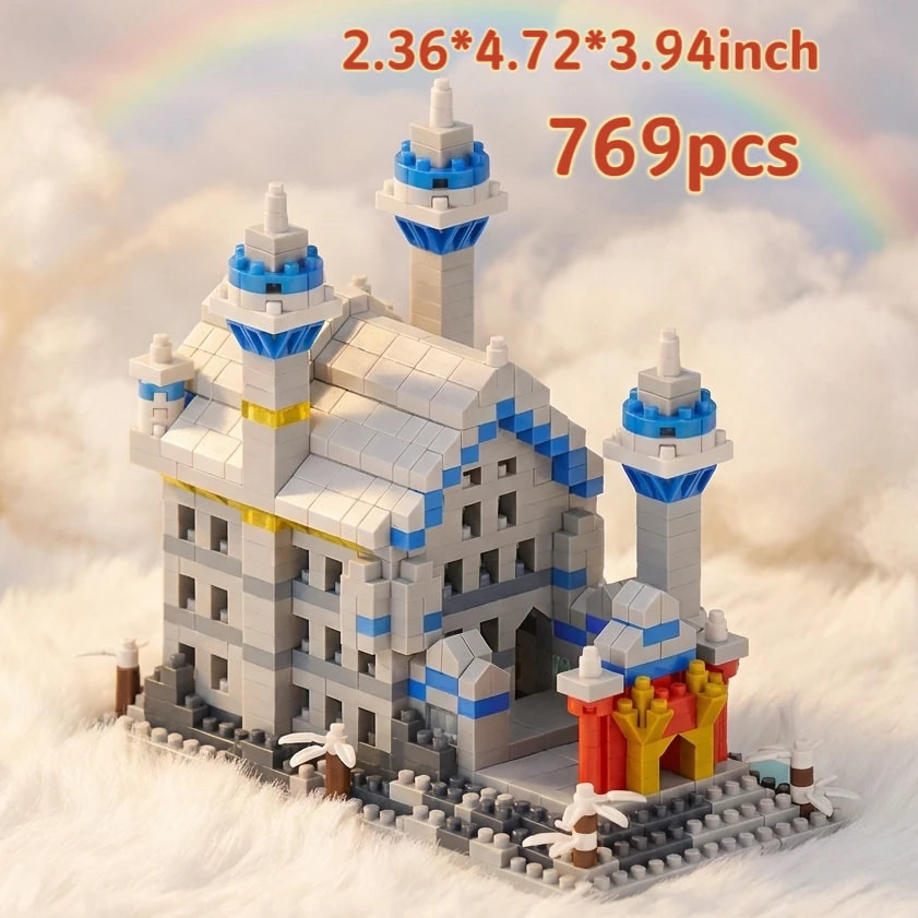 

769pcs Little Swan Castle Micro Blocks Beijing City Street View Mini Diamond Bricks 3D Puzzle Cultural Gift Home Decor