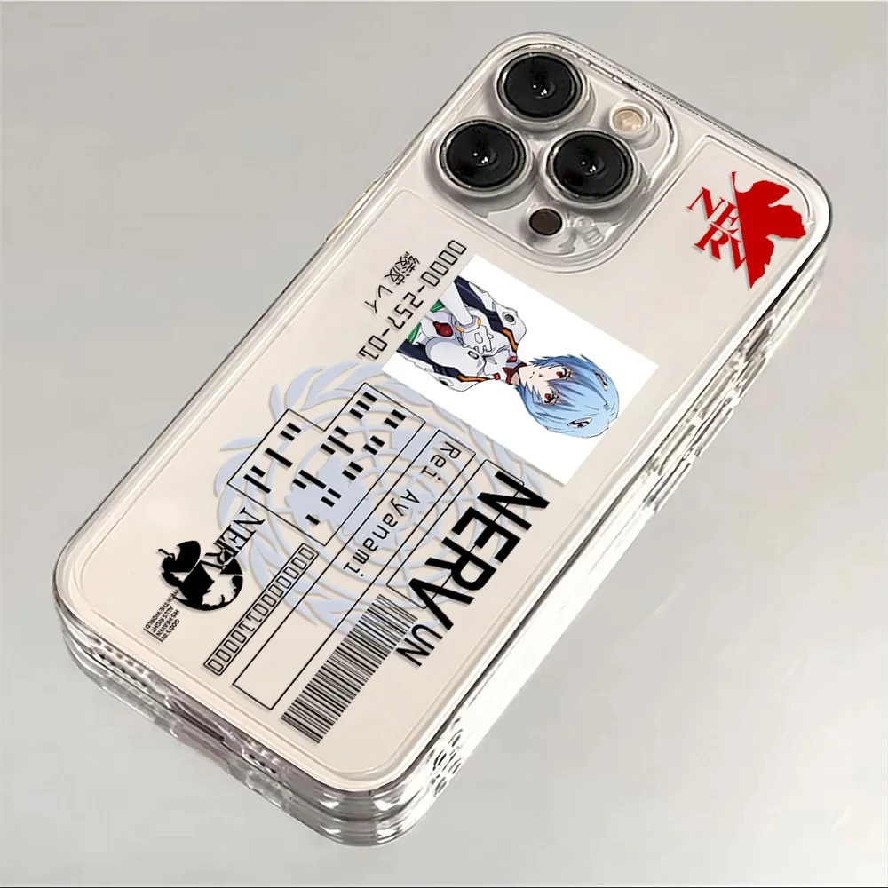 Cool E-Evangelions Phone Case For iPhone 16e 16 15 14 13 12 11 Mini Pro Max X XR XSMax 7 8 Plus Transparent Soft TPU Back Cover - náhled 2