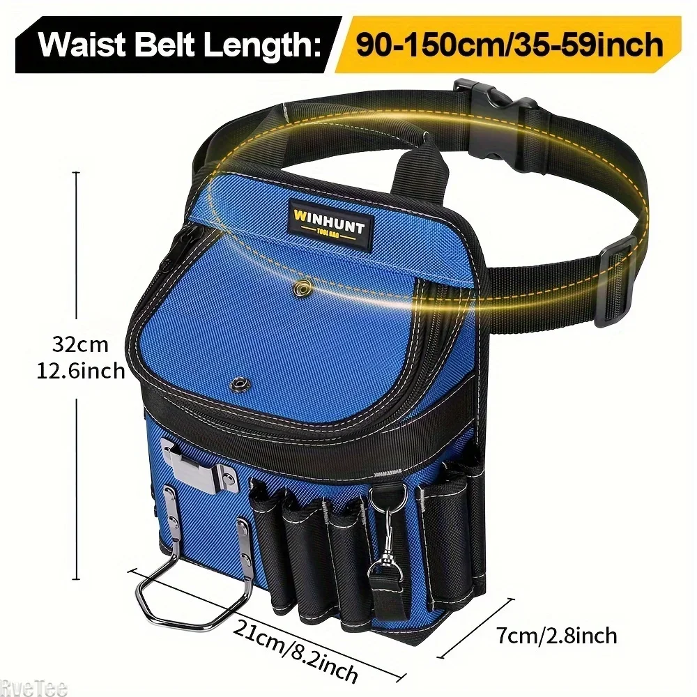 Winhunt Heavy-Duty Quick Release Large Capacity Multi-Function Tool Pouch Electrician Tool Bag for Electrician Man Gift