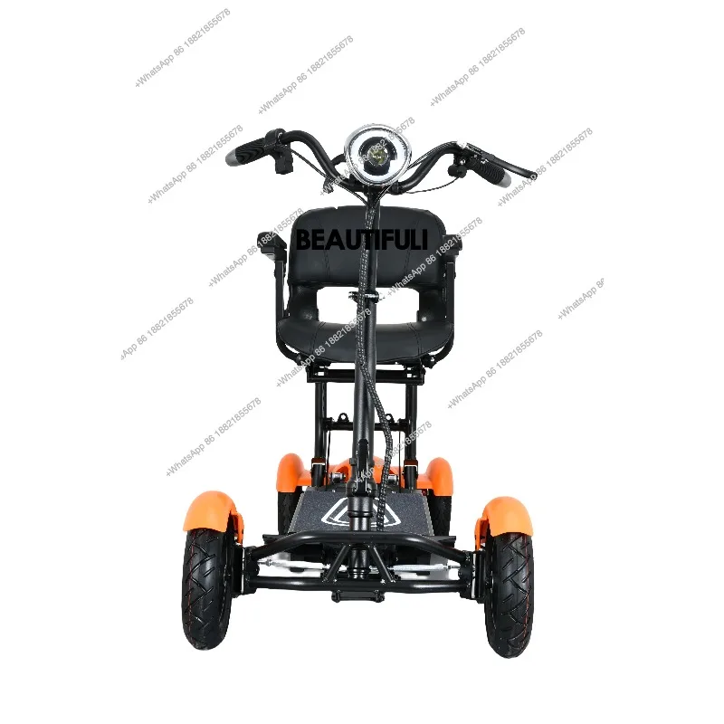 Factory Hot Selling Fashion Design Lightweight Foldable 4 Wheel Electric Mobility Scooter for Seniors and Elderly Travel with Ba