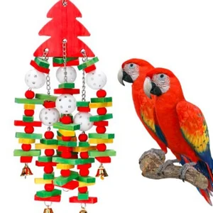 Brinquedo De Madeira De Papagaio Cinzento, Ali Sun Mordida, Grandes Espetos, Banana e Maçã, Suprimentos De Pássaro 6 principais vendas espeto luz solar - №1