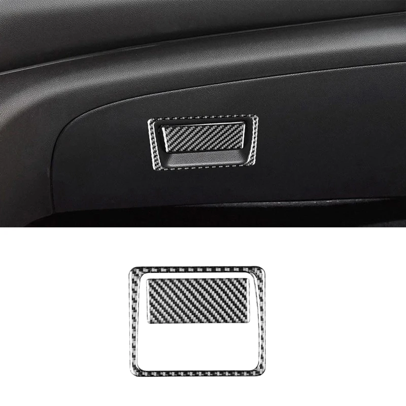 NEW-Carbon Fiber Copilot Glove Box Handle Frame Cover Trim Sticker For Buick Regal 2017-2021 Interior Accessories