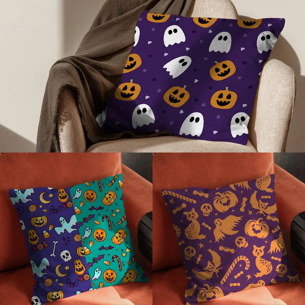 

Happy Halloween Pillow Case Pillowcase For Car Pillows 60x60 Cushions Luxury Double Sided Cover Home And Decoration Sofa 30x30