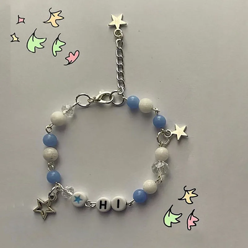 Heart charm shaped bracelet women Handmade