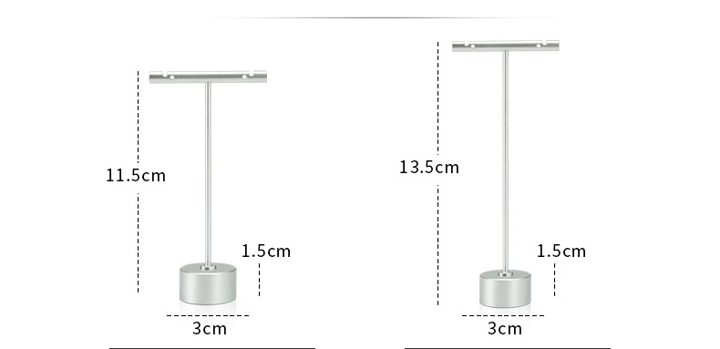 Modern Jewelry Earrings Display Stand Holder T Bar Rack Tower Metal Earring Bracket Organizer Ear Studs Hanging Storage Shelf
