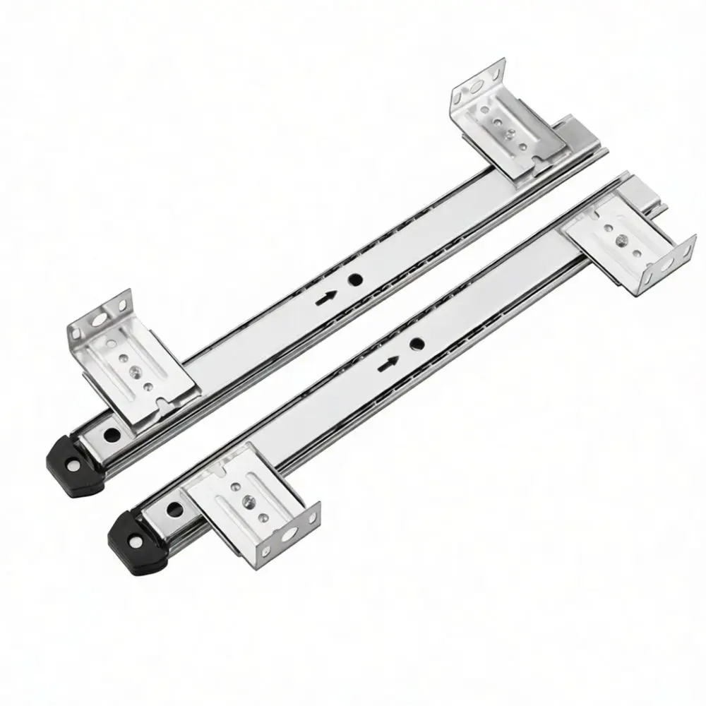 Heavy Duty Keyboard Drawer Runner Metal Sliding Rail Furniture Hardware For Computer Desk Tray Installation Accessory Parts