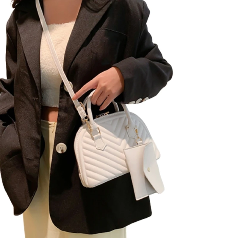 Versatile Leisure Bags Trendy Shell Bag with Coin Purse Large Capacity PU Bags
