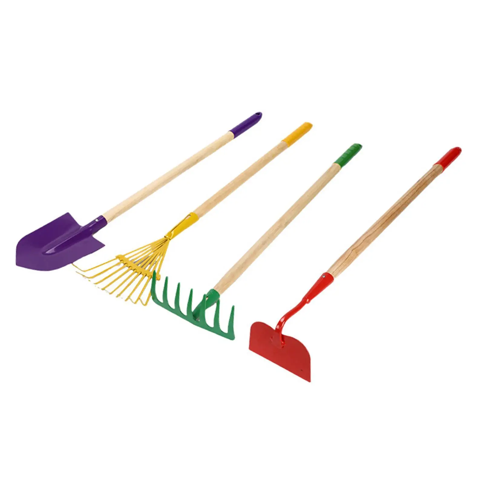 4x Kids Gardening Tools Set Shovel Rake Spade Hoe Set Beach Snow Field Toys Mini Garden Tools Easy to Use Practical Compact